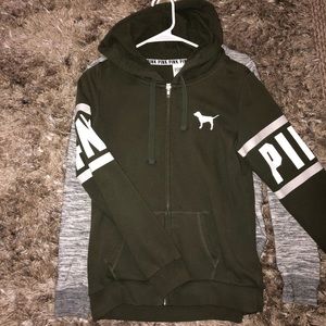 PINK sweatshirt zip up